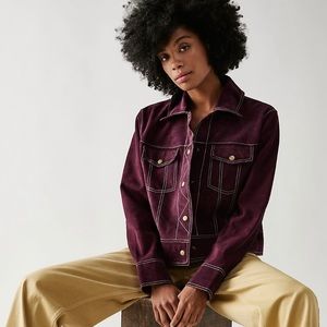 Sadie Trucker Suede Jacket